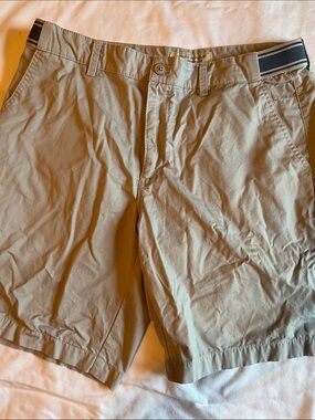 Island Republic Light Tan Flat-Front Men's Shorts